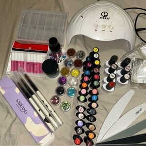 Ultímate Nail Art Kit with UV Lamp and Accessories